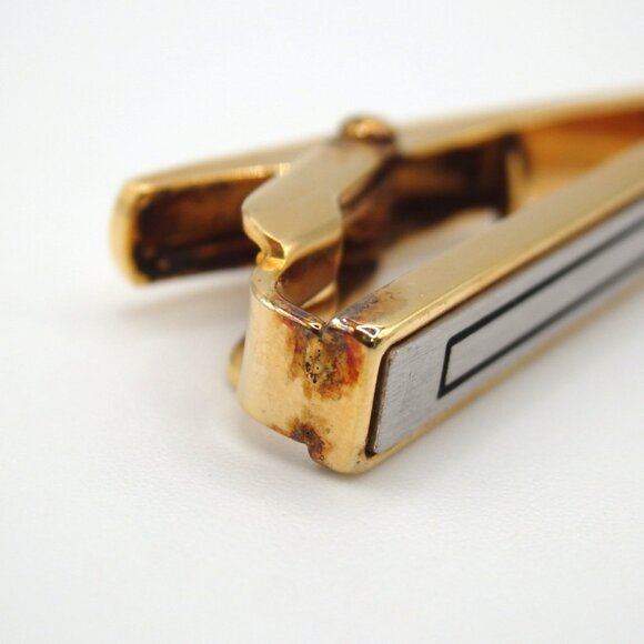 Authentic CELINE Macadam Cufflinks & Tie Pin Set metal [Used] - Picture 4 of 6